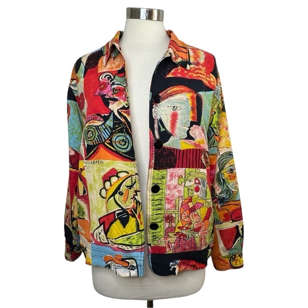 KAKTUS Vintage Abstract Picasso Print Jacket size L - Picture 2 of 7